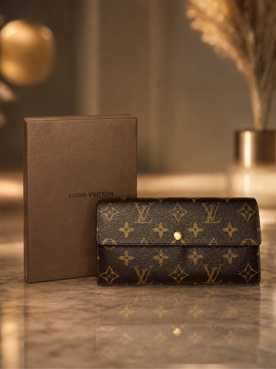 Louis Vuitton Handbags - Louis Vuitton Monogram Sarah Wallet – Full Size Flap | Full Set | Vintage Icon